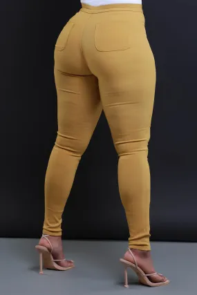 $5 Super Swank High Waist Stretchy Jeans - Mustard