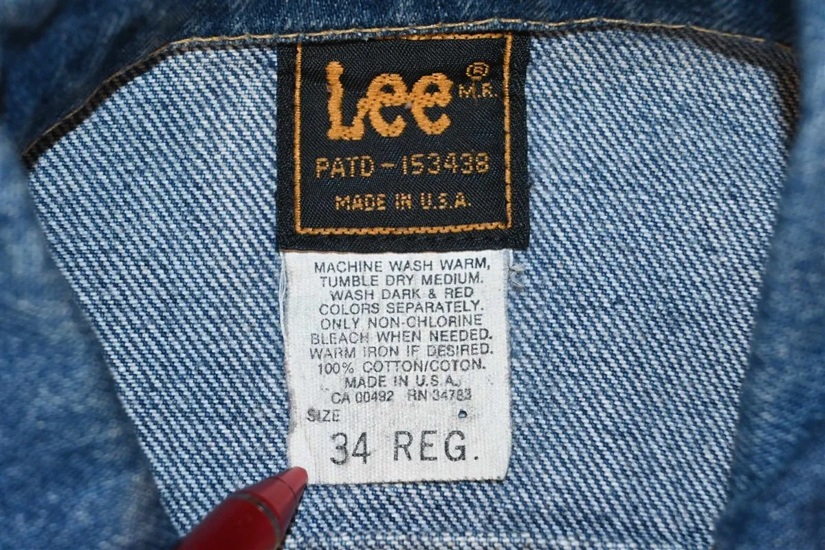 80s Lee Denim Rider Button Up Jean Jacket Small