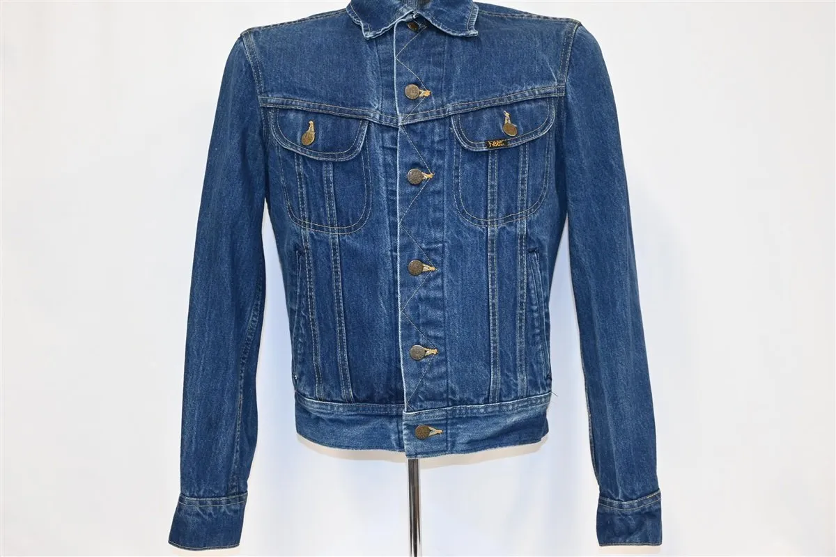 80s Lee Denim Rider Button Up Jean Jacket Small