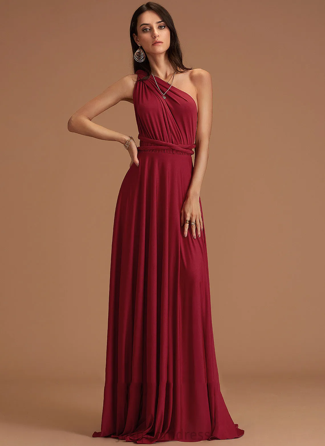 A-line Formal Dresses Jersey Sydnee Dresses V-Neck