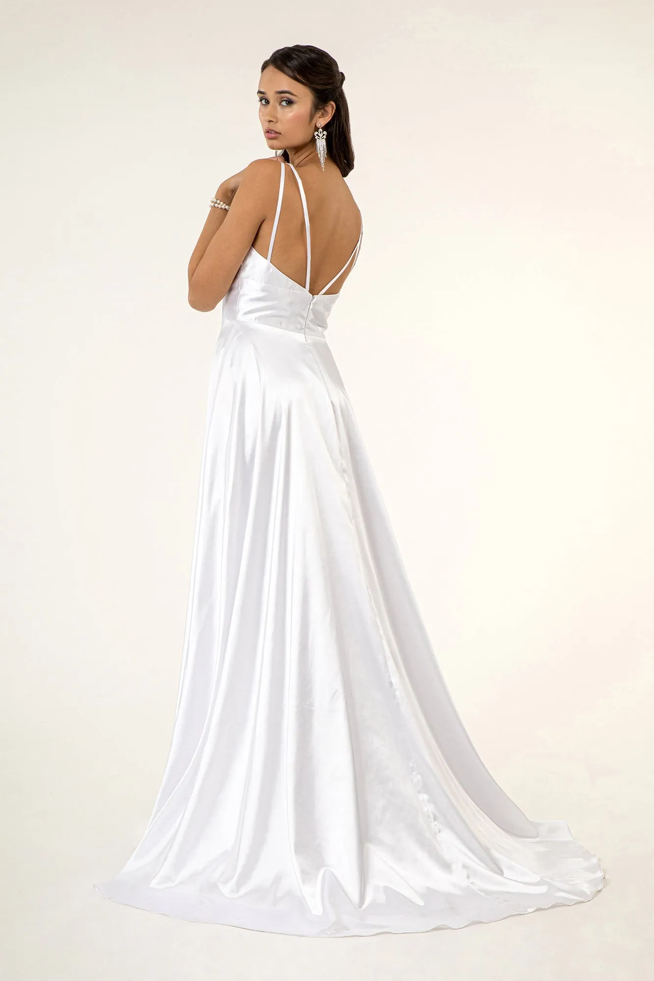 A Line Long Wedding Dress