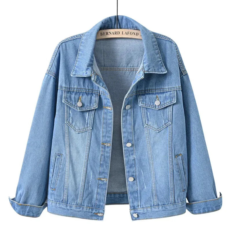 Autumn Loose Casual Outwear Denim Jackets