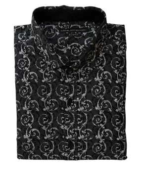 Black Swirl Print Shirt