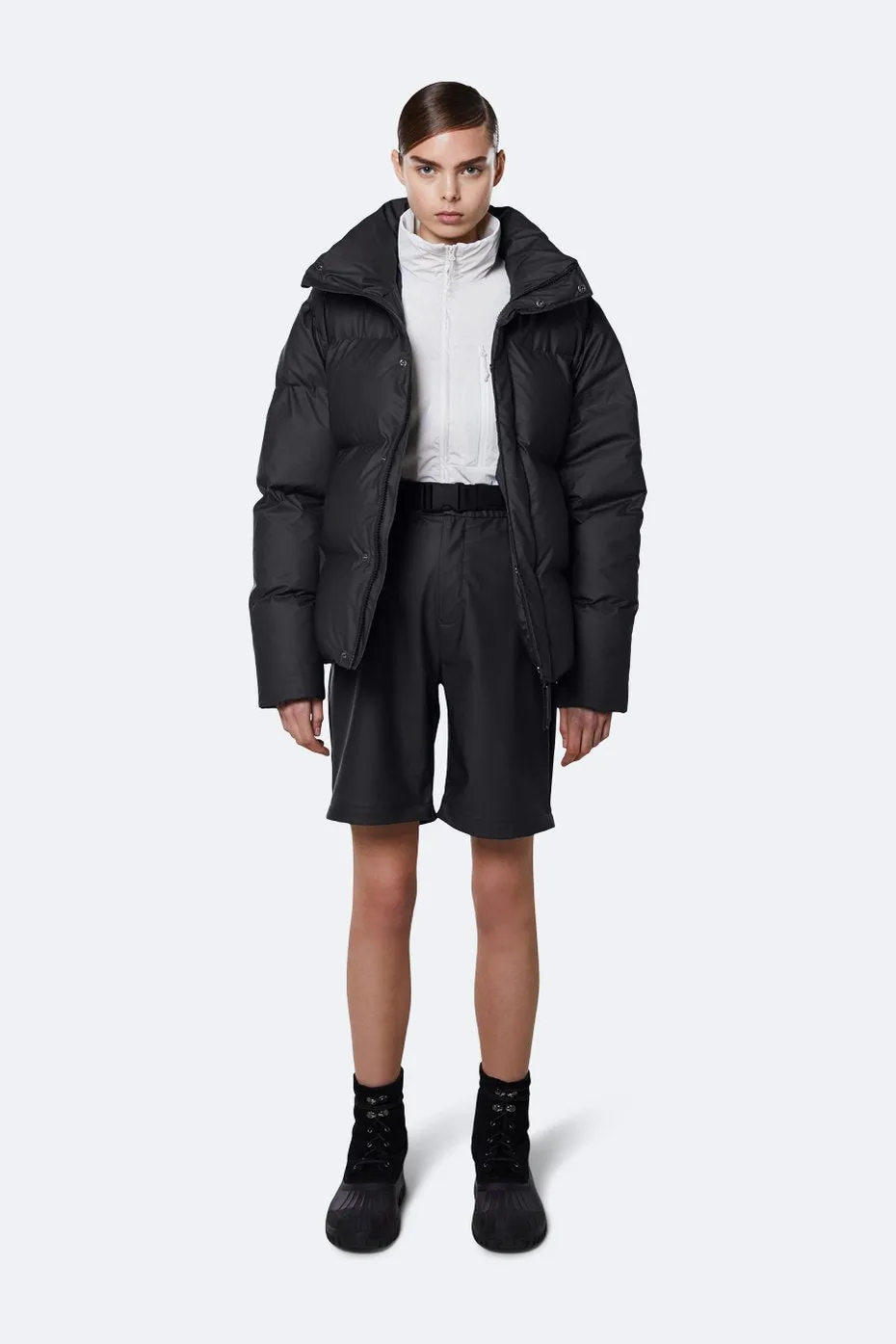 Boxy Puffer Jacket - Black