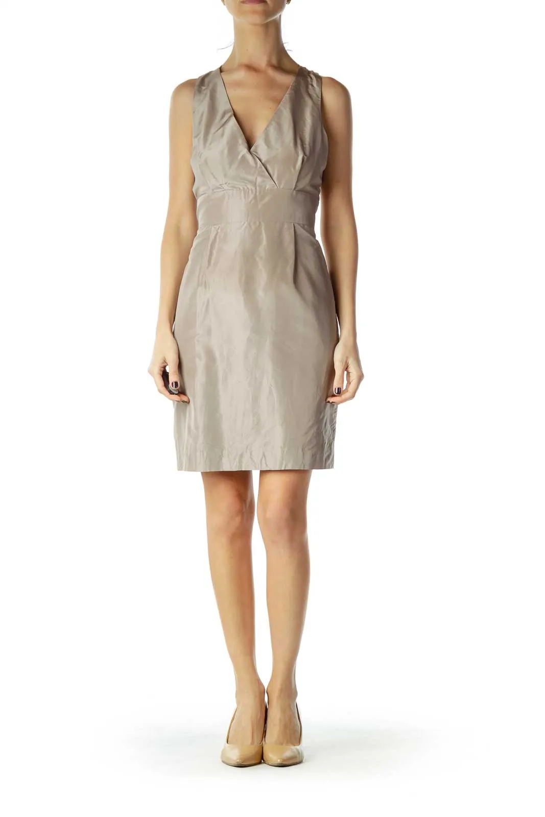 Brown A-line Dress