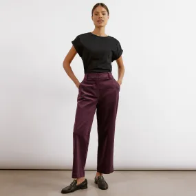 Burgundy Cord Relaxed Trouser