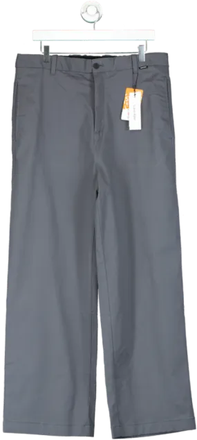 Calvin Klein Grey Relaxed Wide Fit Trousers UK L