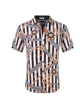 Chain Print Short Sleeve Shirt