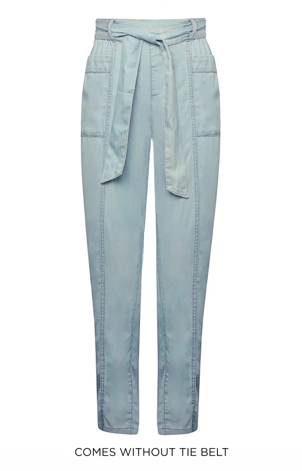 Chambray Relaxed Taper Trousers