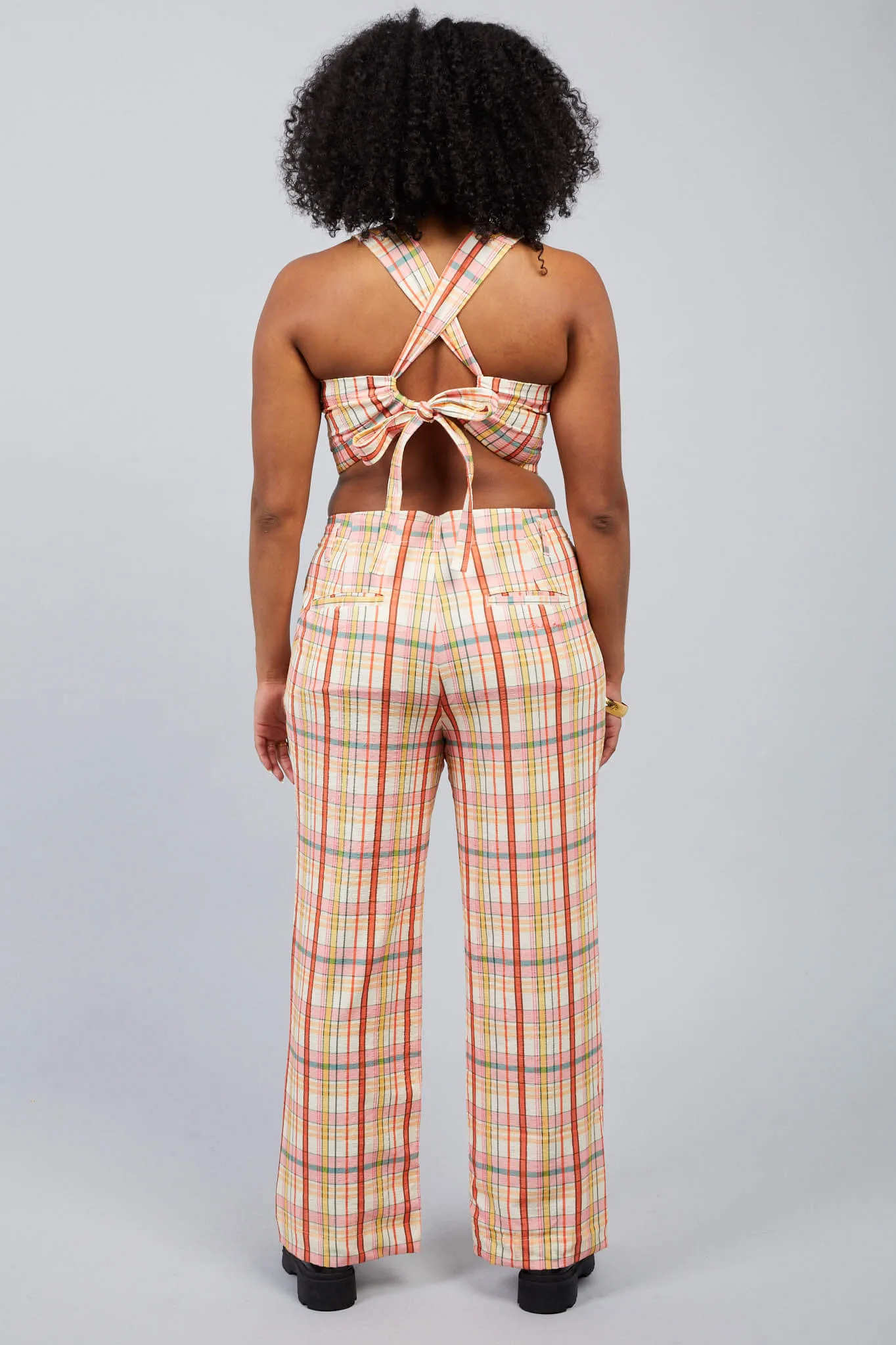 Claudia Plaid Relaxed Trouser