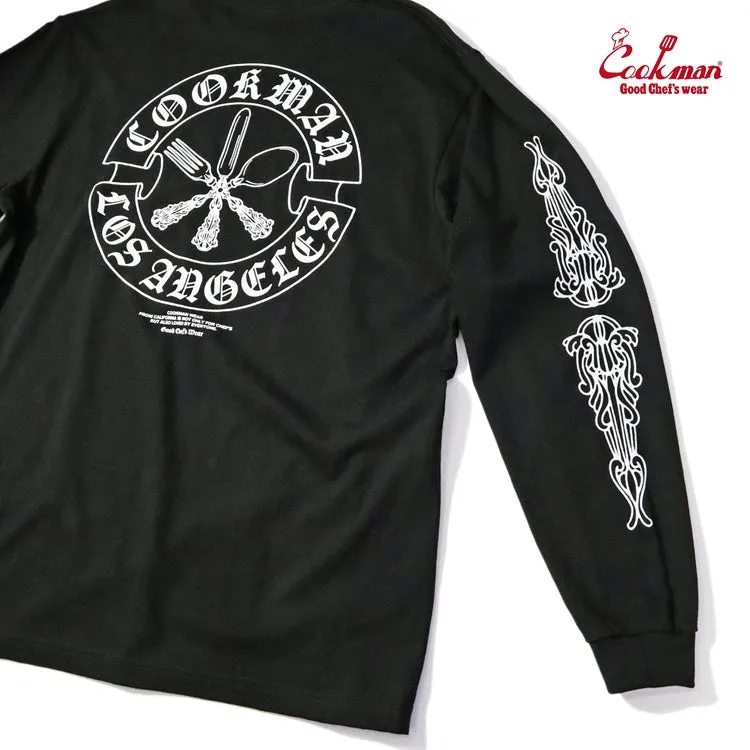 Cookman Long Sleeve Tees - Cutlery : Black