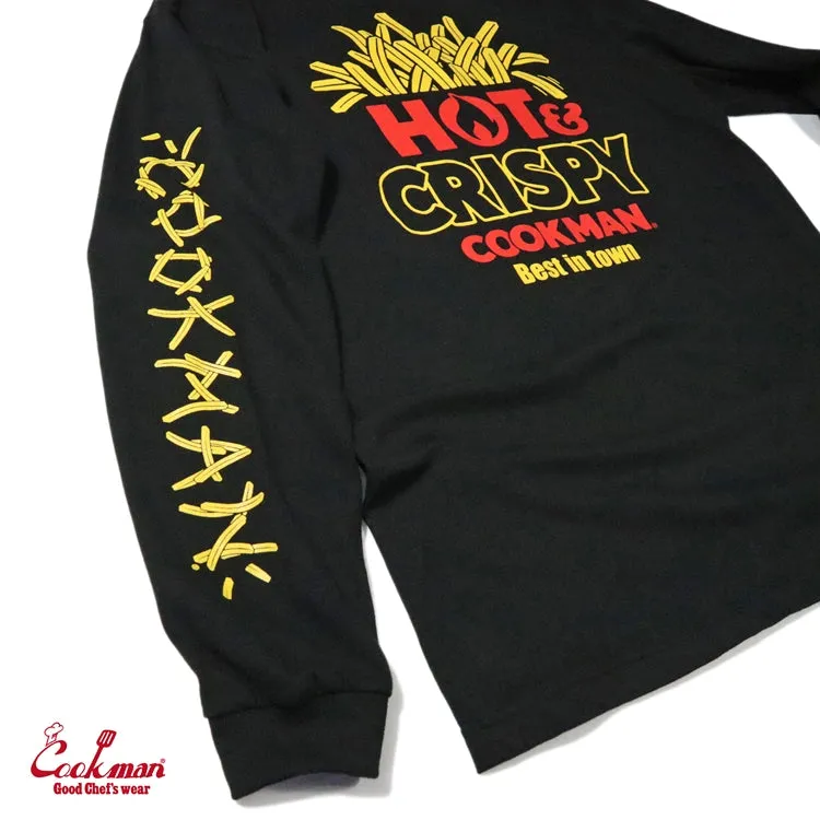 Cookman Long Sleeve Tees - French Fries : Black