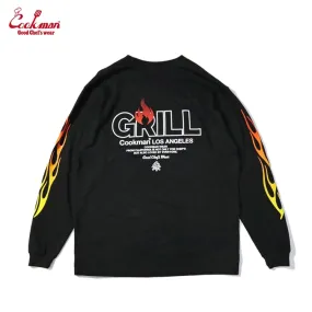 Cookman Long Sleeve Tees - Grill : Black