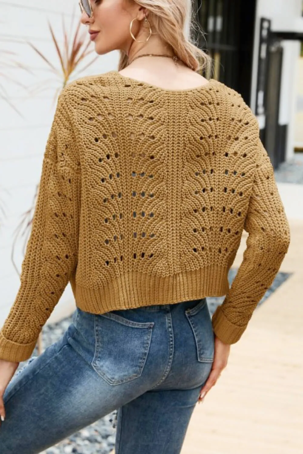 Cropped Boho Cardigan Sweater