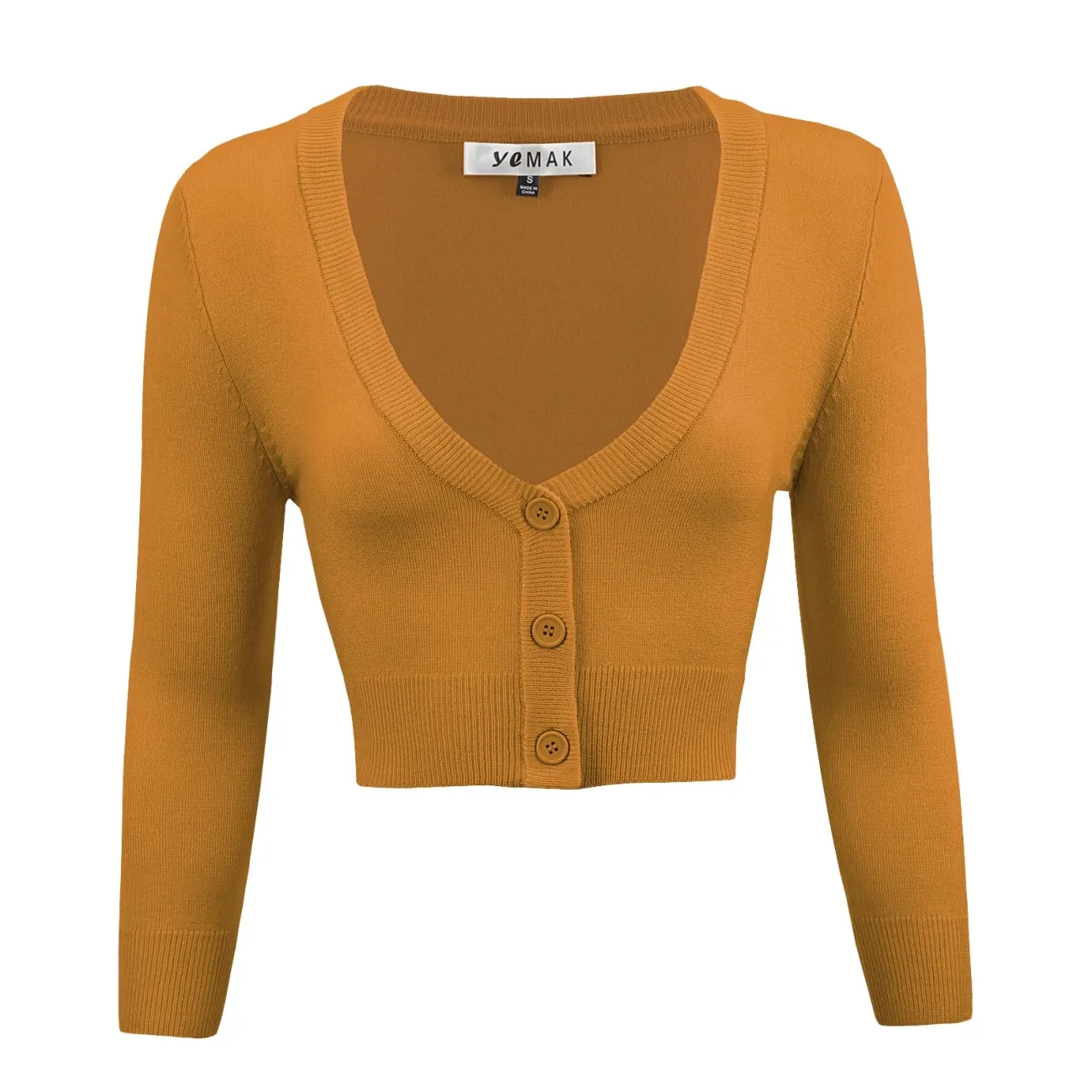 Cropped Cardigan - Mustard