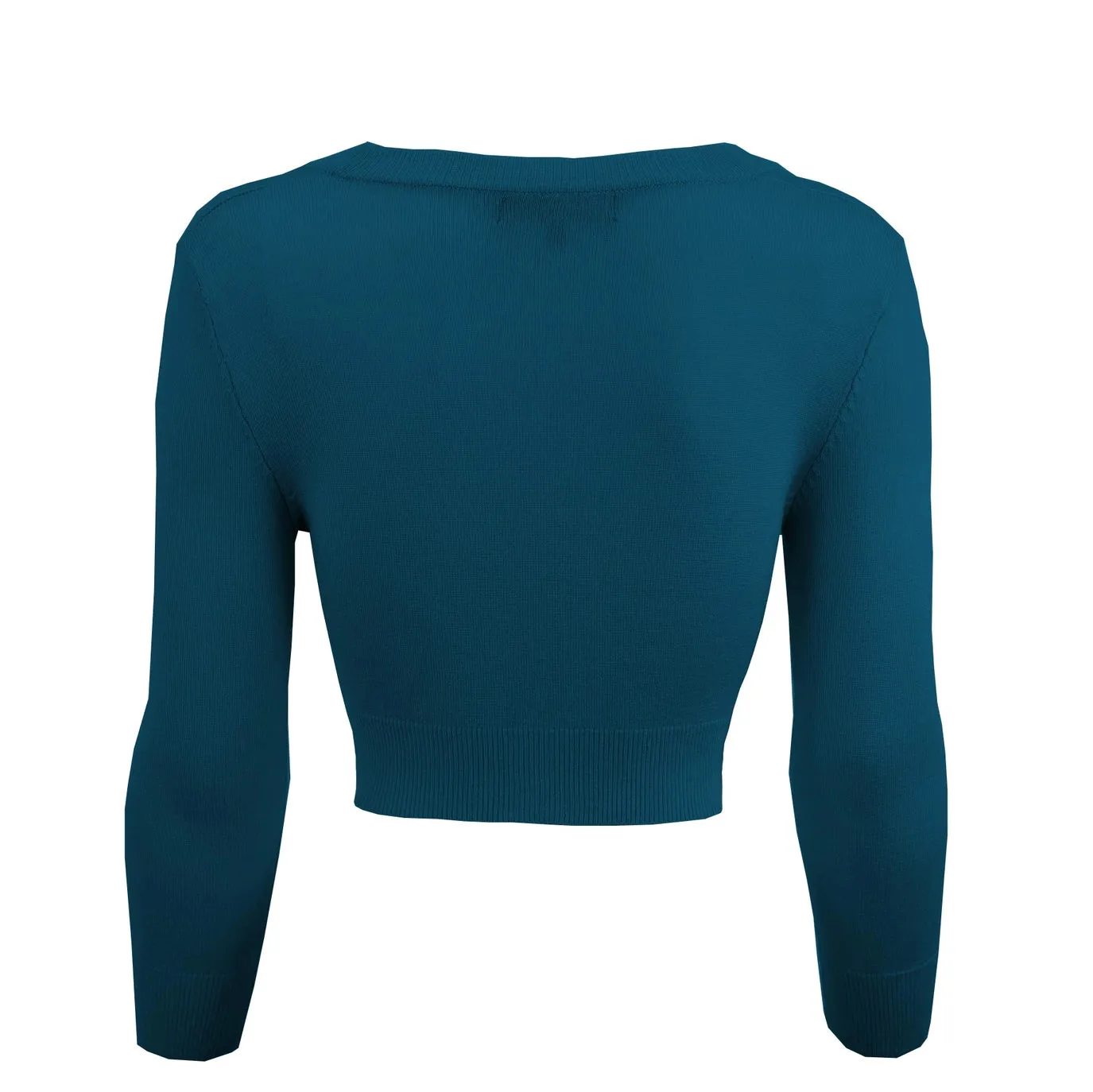 Cropped Cardigan - Teal Blue