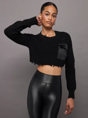 Cropped Devin Sweater - BLACK