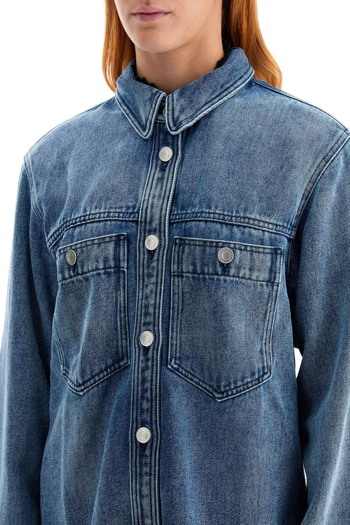 DENIM TALBOT BUTTON-UP