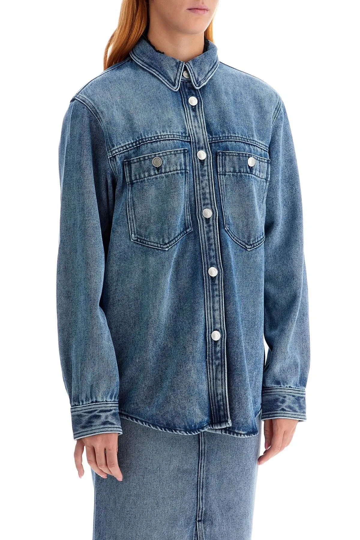 DENIM TALBOT BUTTON-UP