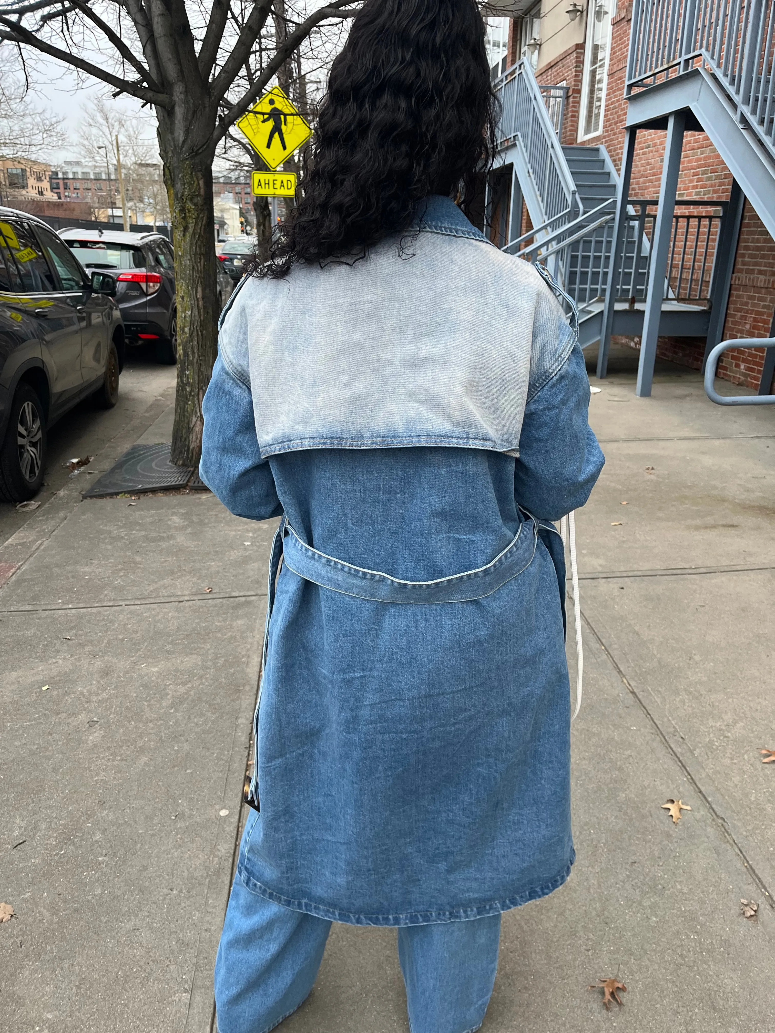 Denim Trench Jacket