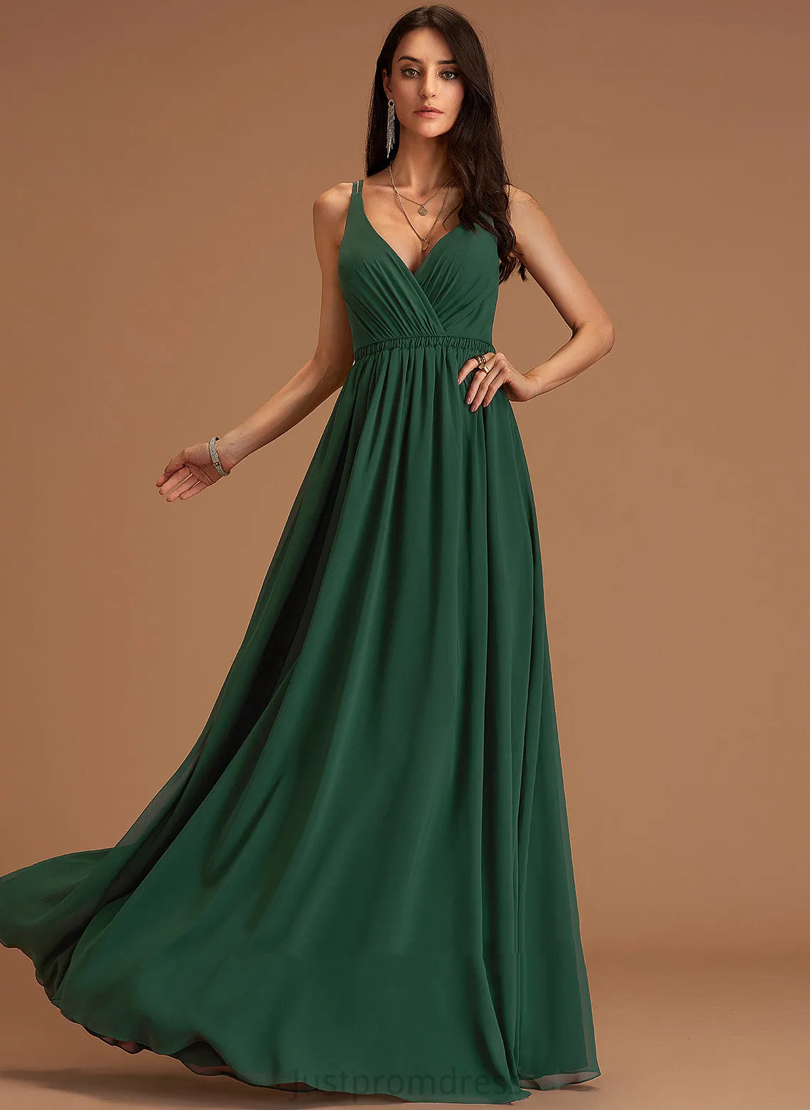 Dresses Helen A-line Formal Dresses Chiffon V-Neck