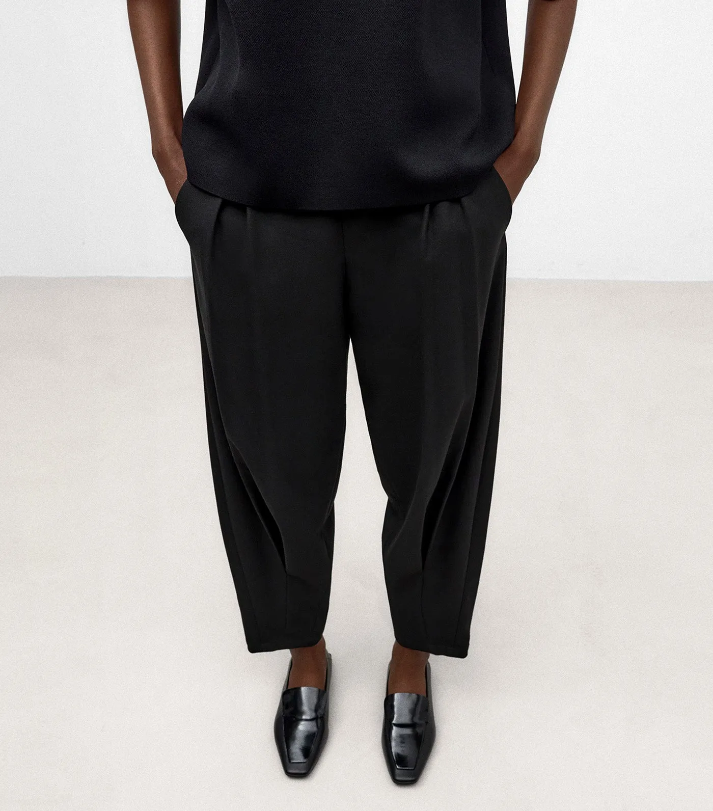 Front-Pleat Jogger Trousers