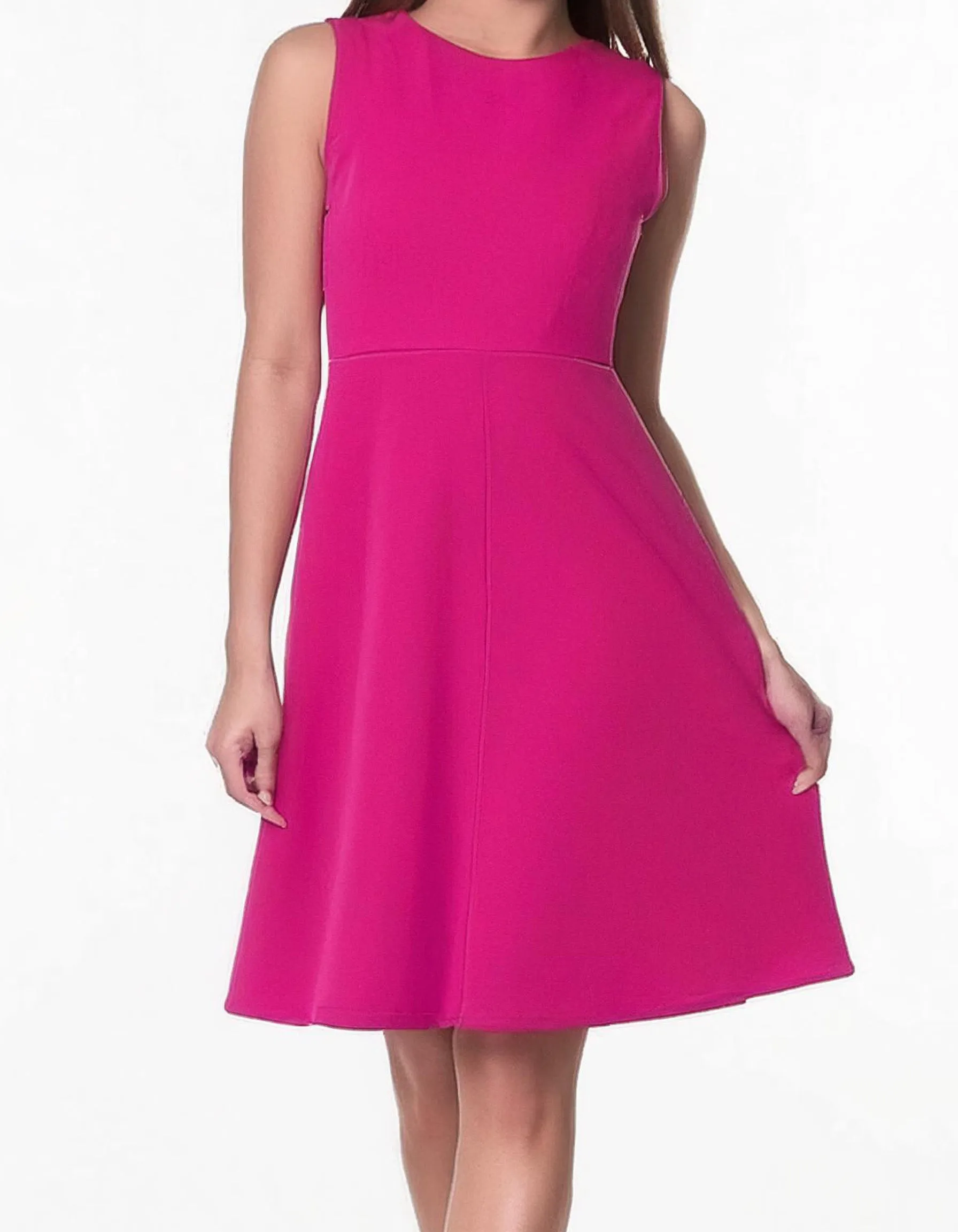 Fuchsia Sleeveless A-Line Dress