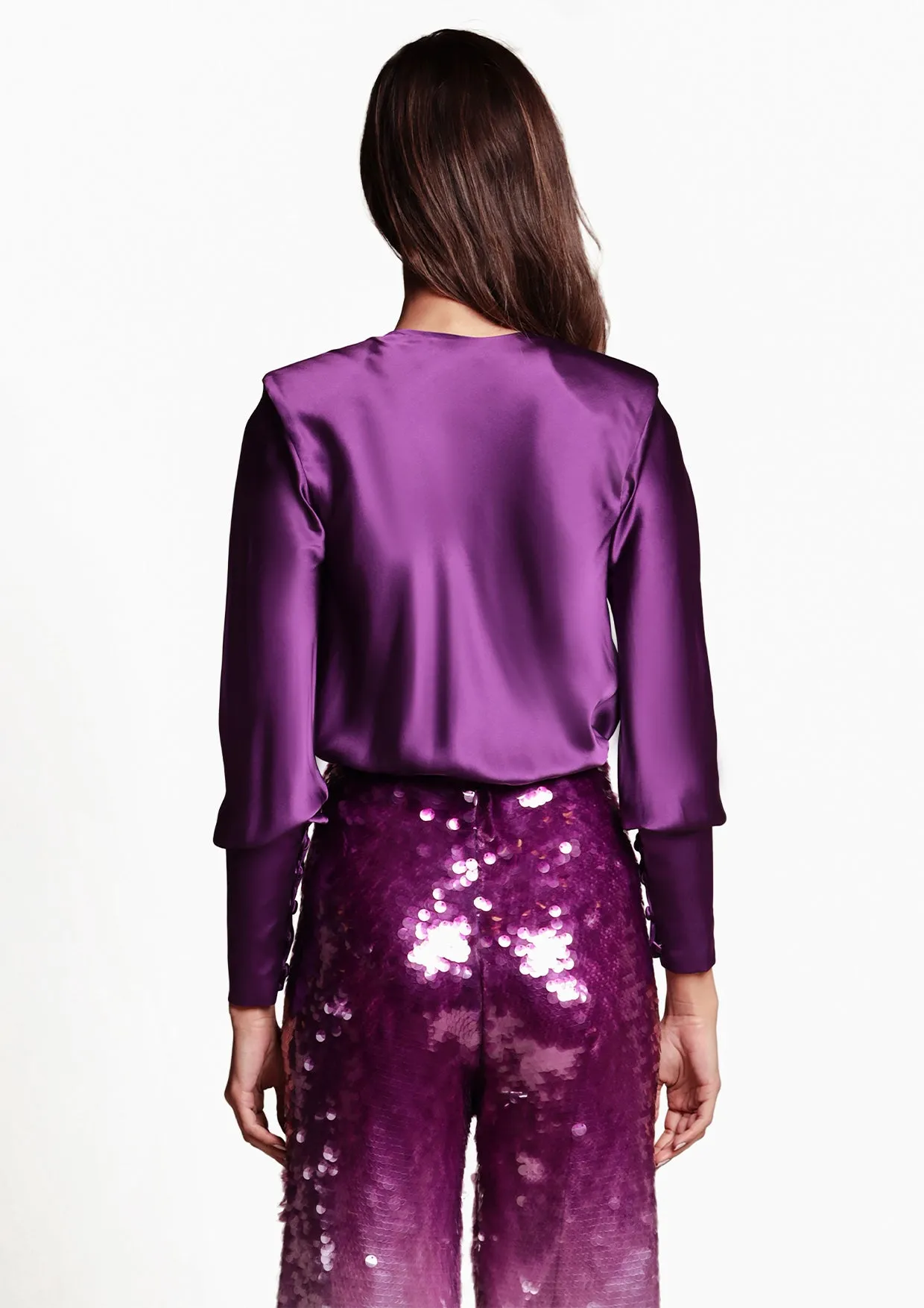 Galatea High-Waisted Sequin Trousers