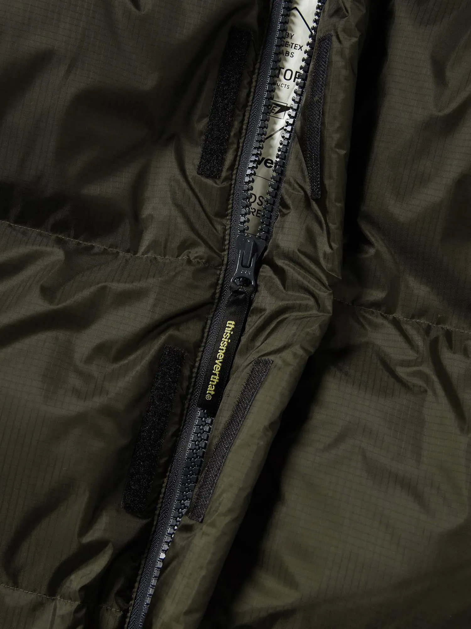 GORE-TEX WINDSTOPPER® Down Puffer Jacket - Olive Brown