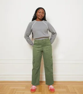 Jess Relaxed Seamed Trousers | Pistachio