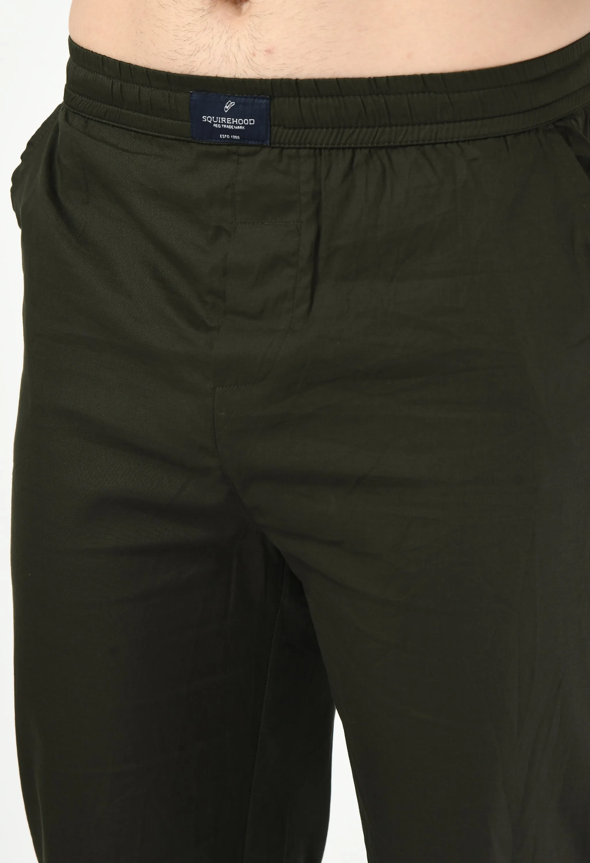 Men's Black Plain Relaxed Fit Casual Trouser