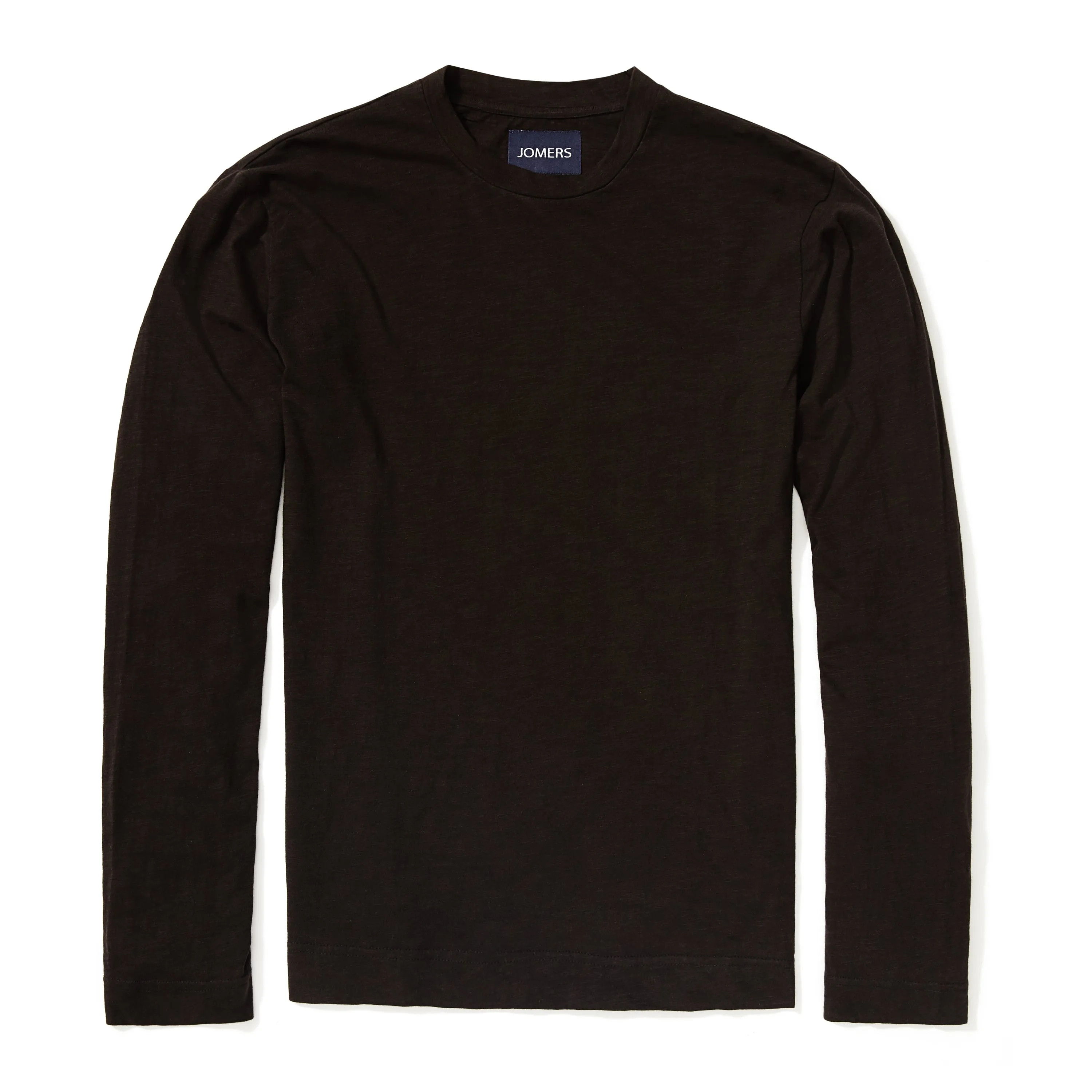 Pima Slub Long Sleeve Tee - Black