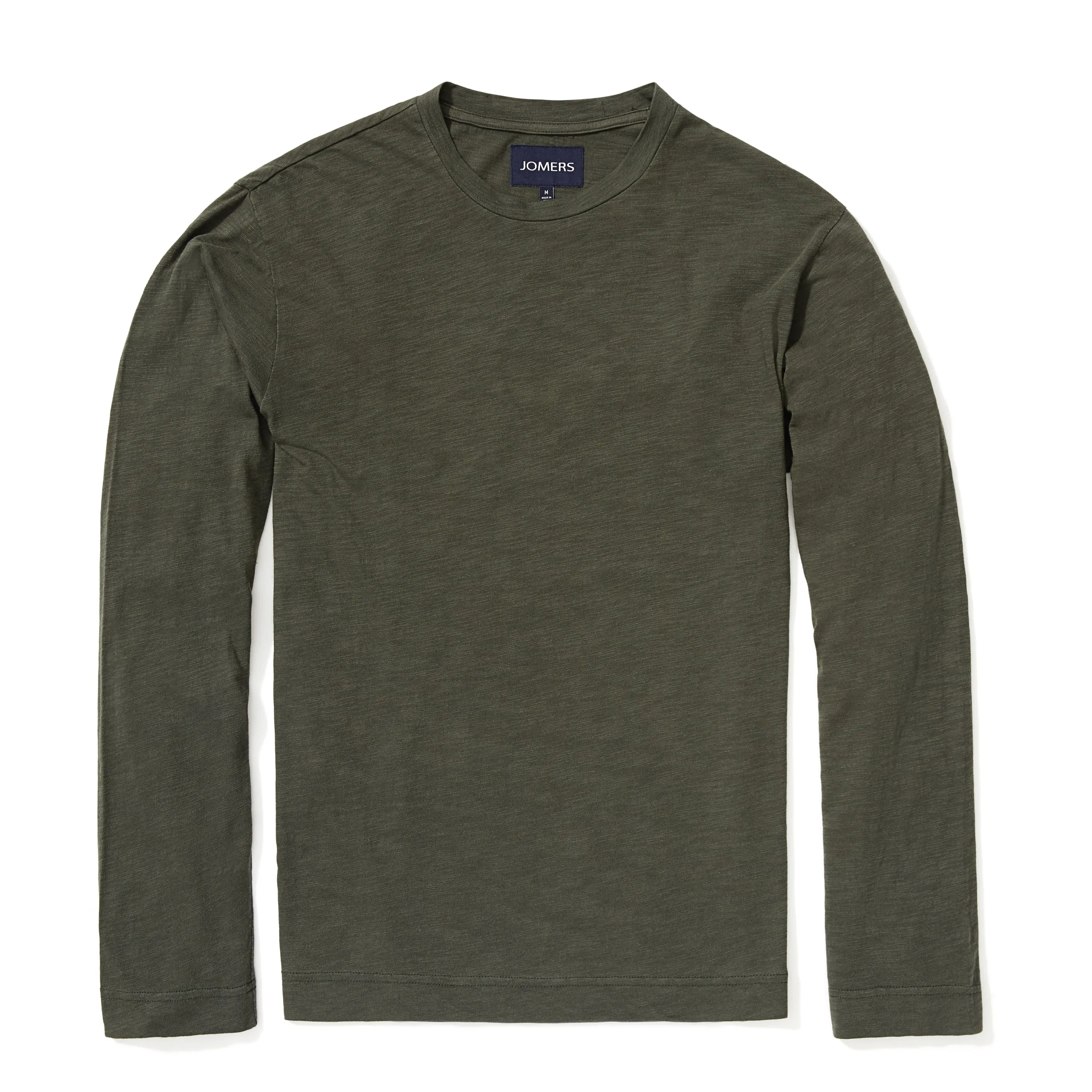 Pima Slub Long Sleeve Tee - Olive