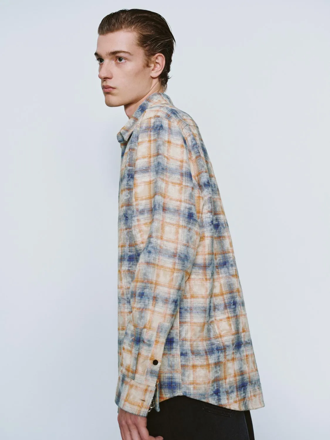 Plaid Loose Button Up Shirts