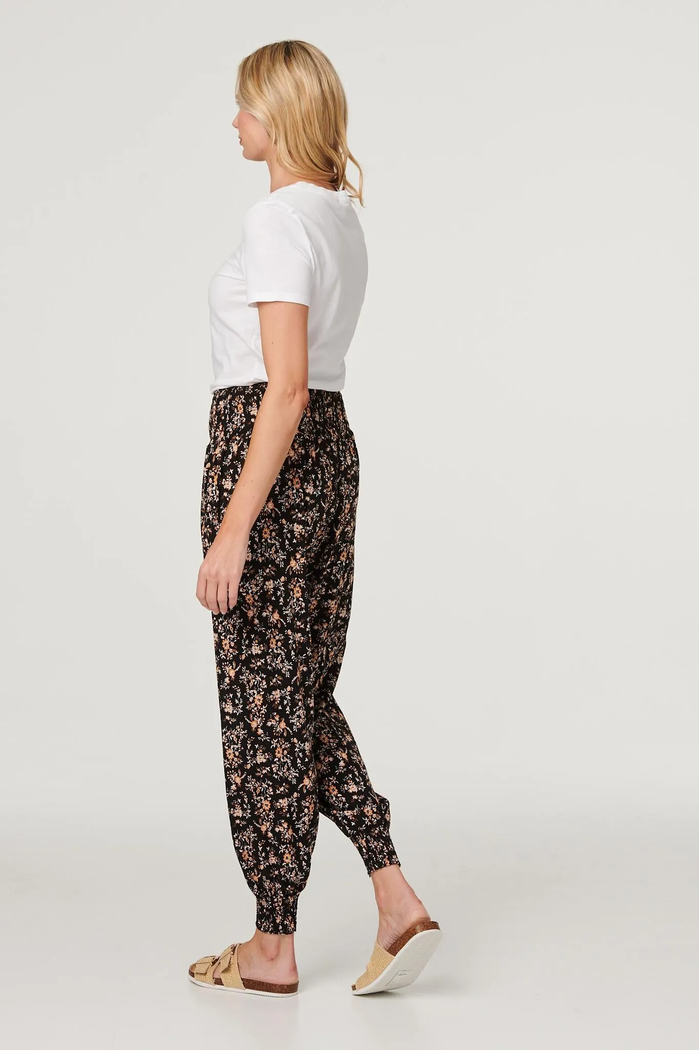 Printed Relaxed Tapered Harem Pants