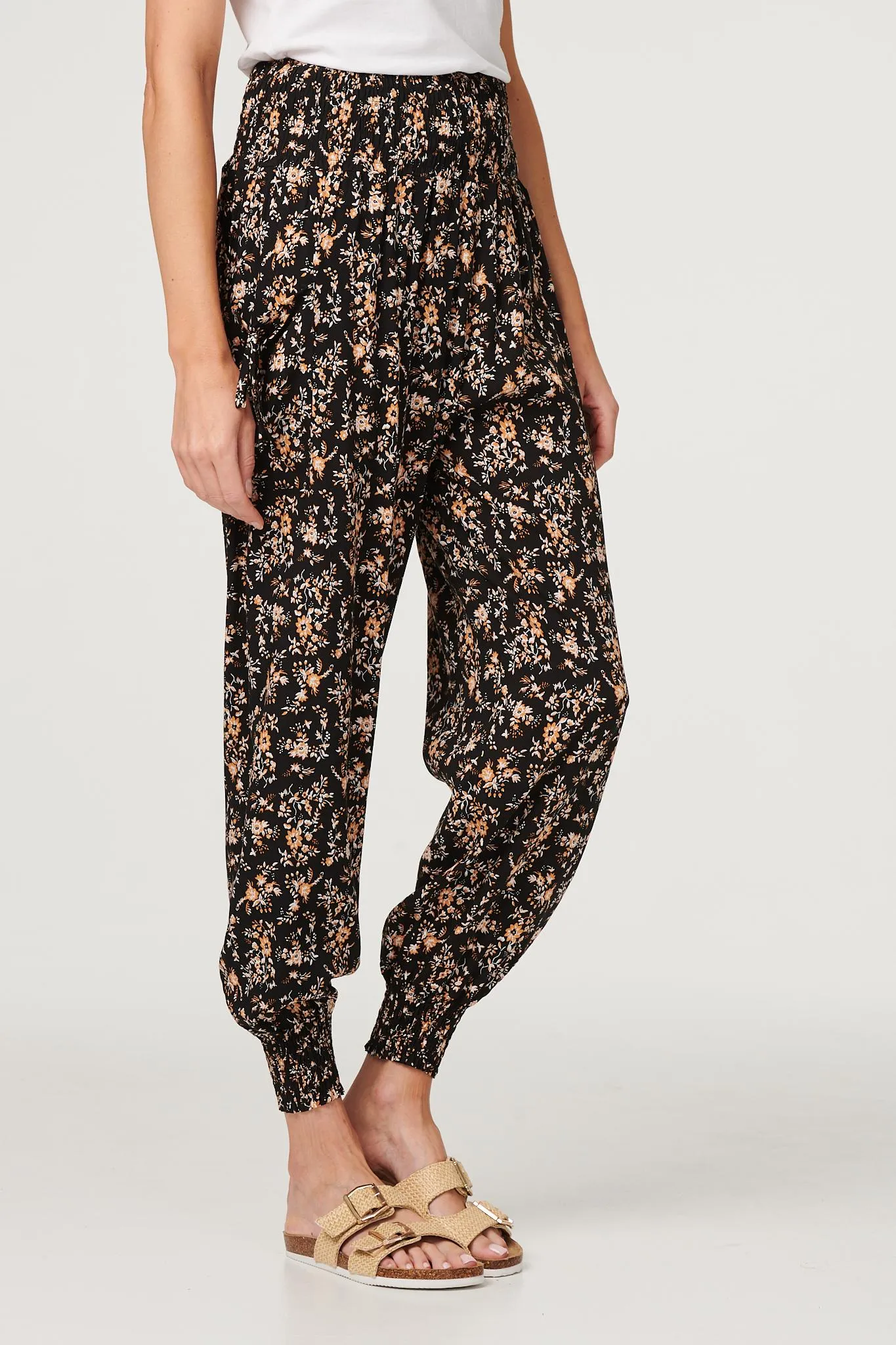 Printed Relaxed Tapered Harem Pants