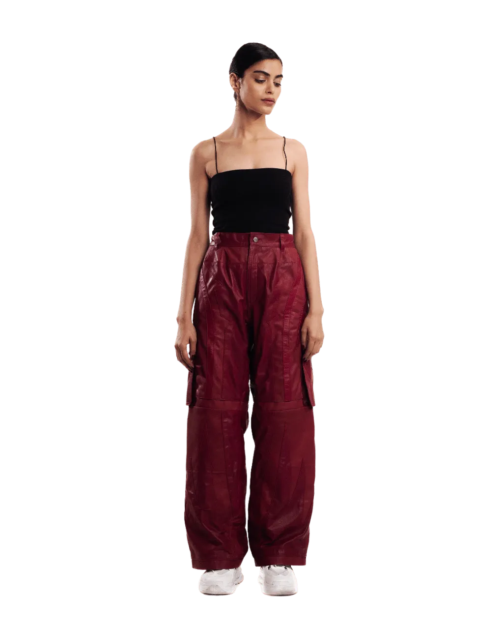 RELAXED LEATHER TROUSERS