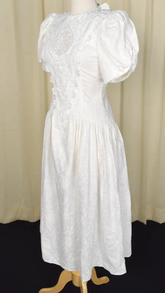 Scott McClintock Vintage 80s does Edwardian White Dress