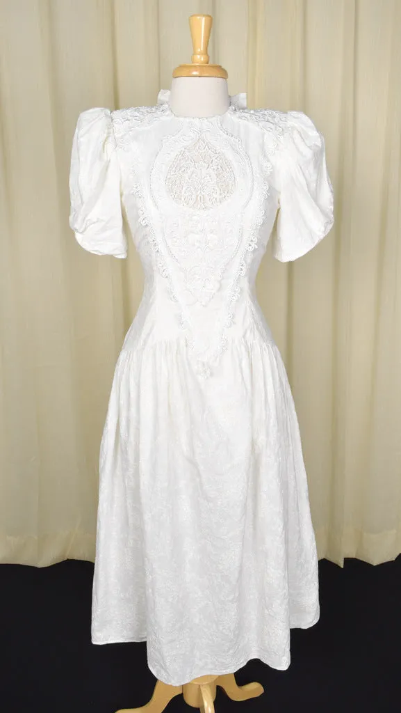 Scott McClintock Vintage 80s does Edwardian White Dress