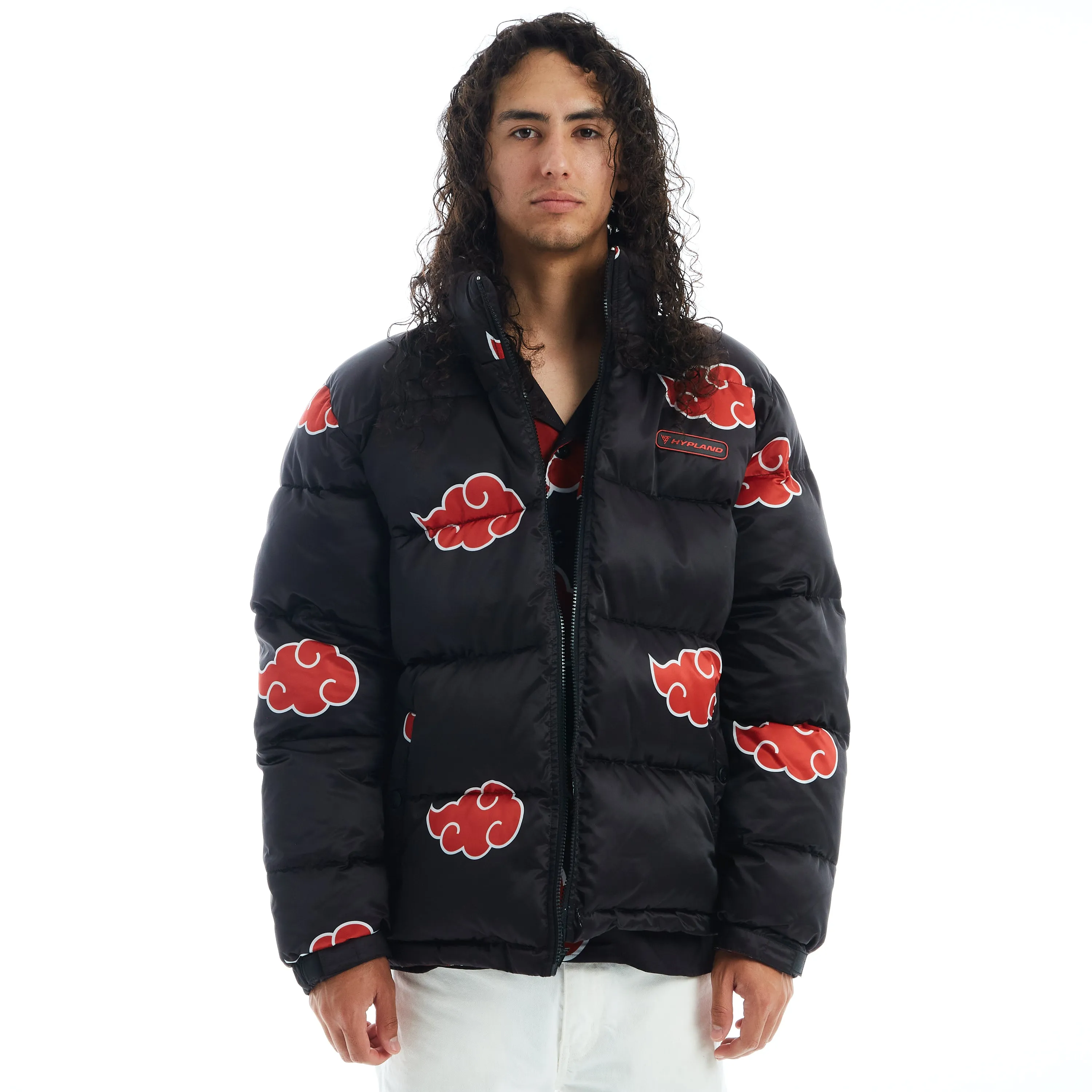 SHIPPUDEN AKATSUKI PUFFER JACKET (BLACK)