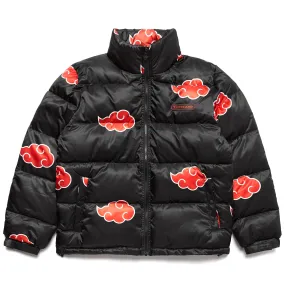 SHIPPUDEN AKATSUKI PUFFER JACKET (BLACK)