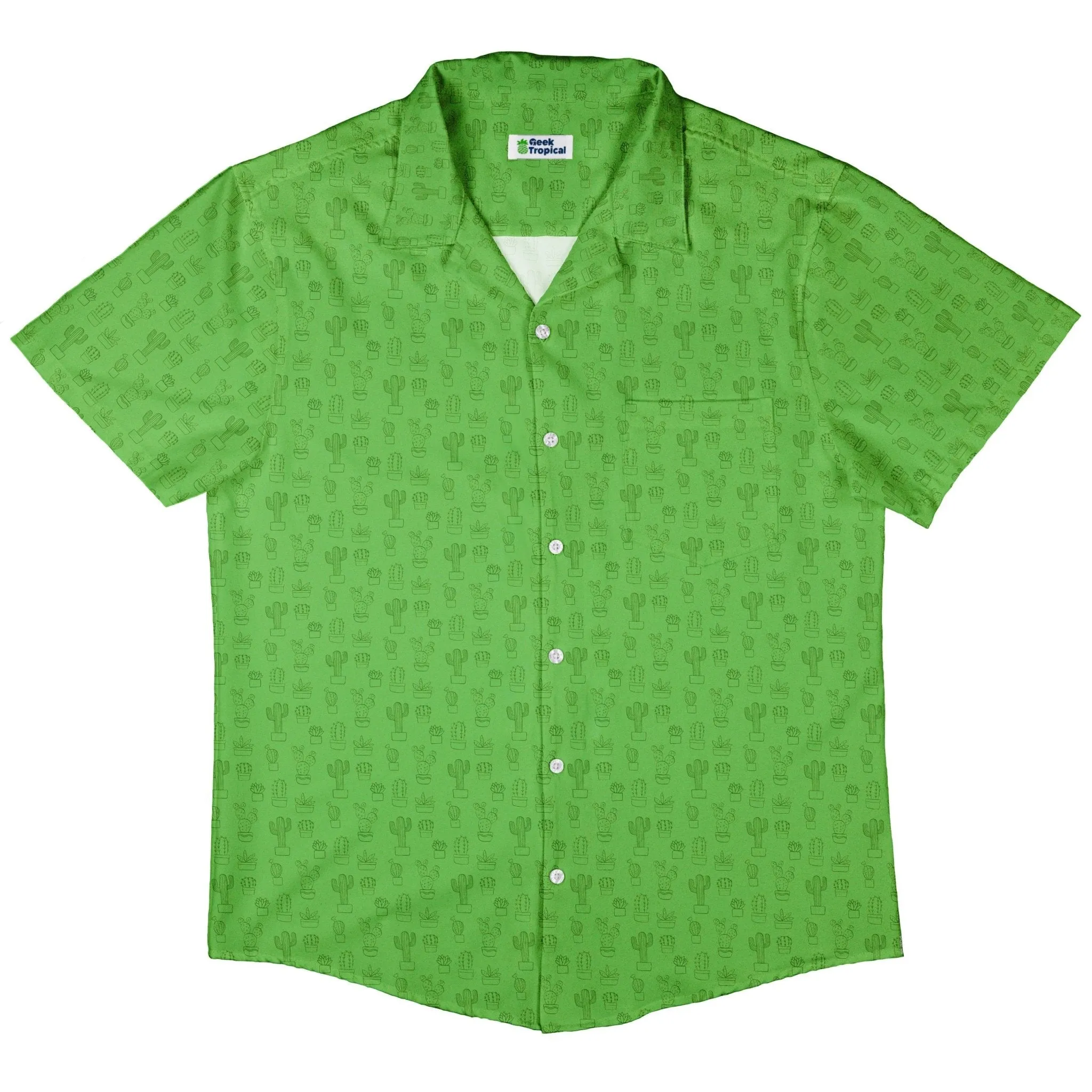 Simple Cactus Button Up Shirt