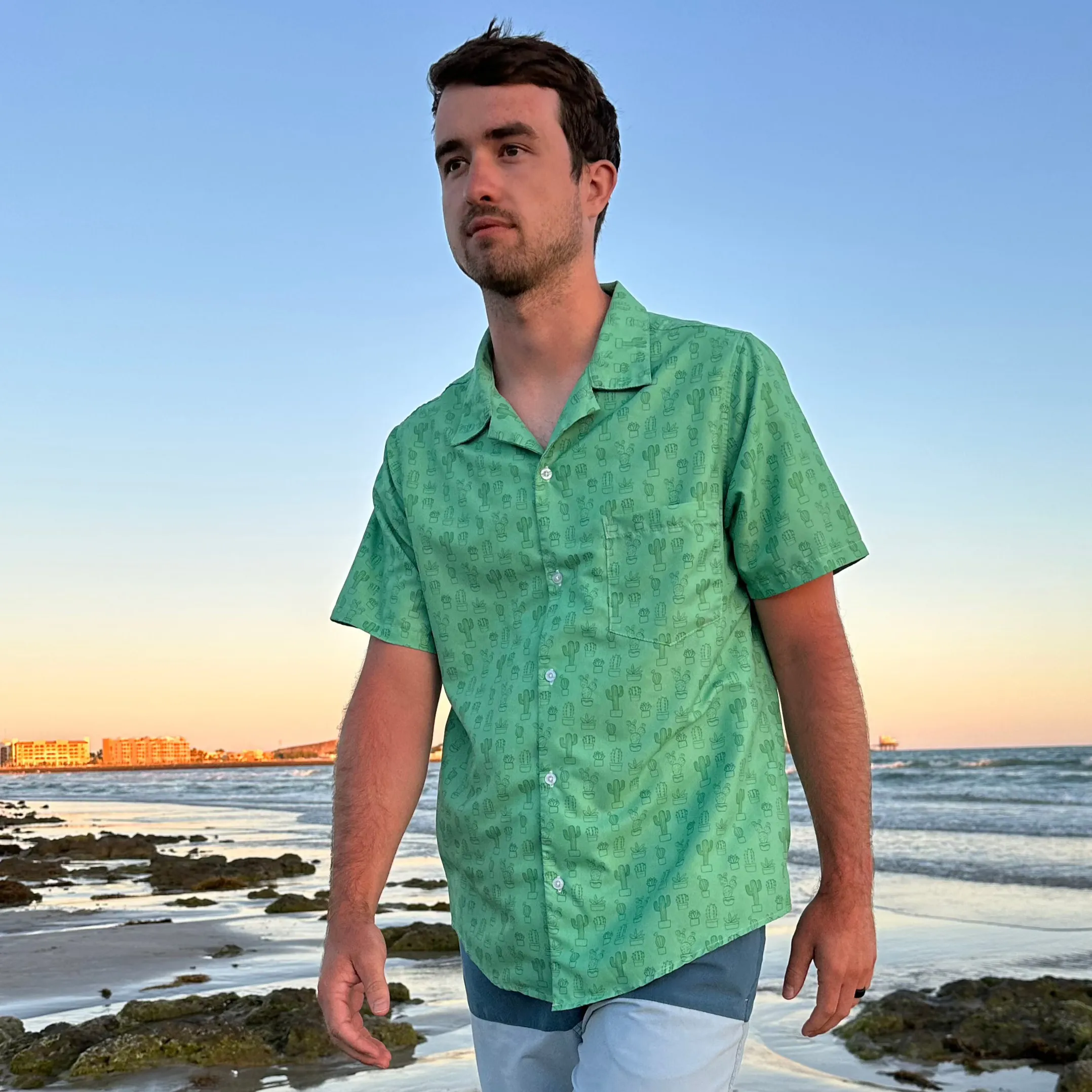 Simple Cactus Button Up Shirt