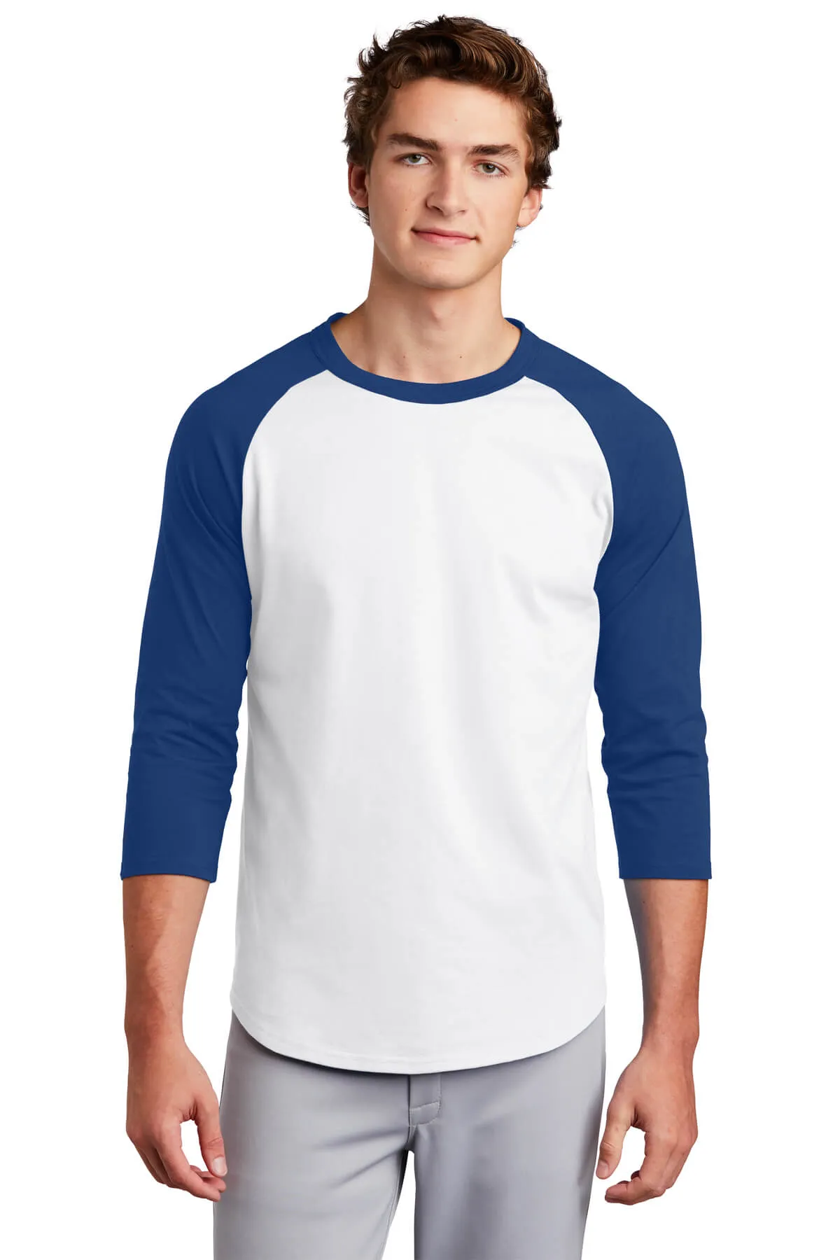 Sport-Tek Colorblock Jersey Baseball Tee Shirt