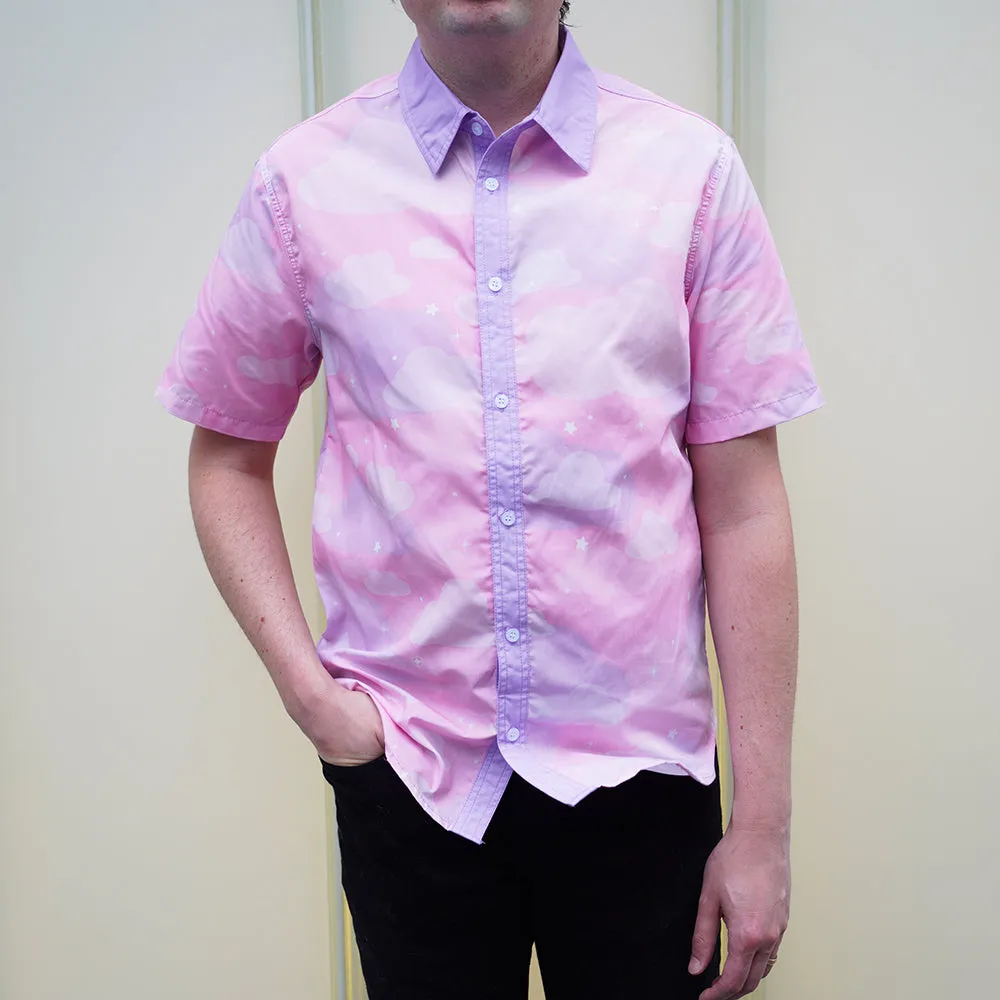 Starcrossed Skies Pink Button Up Shirt