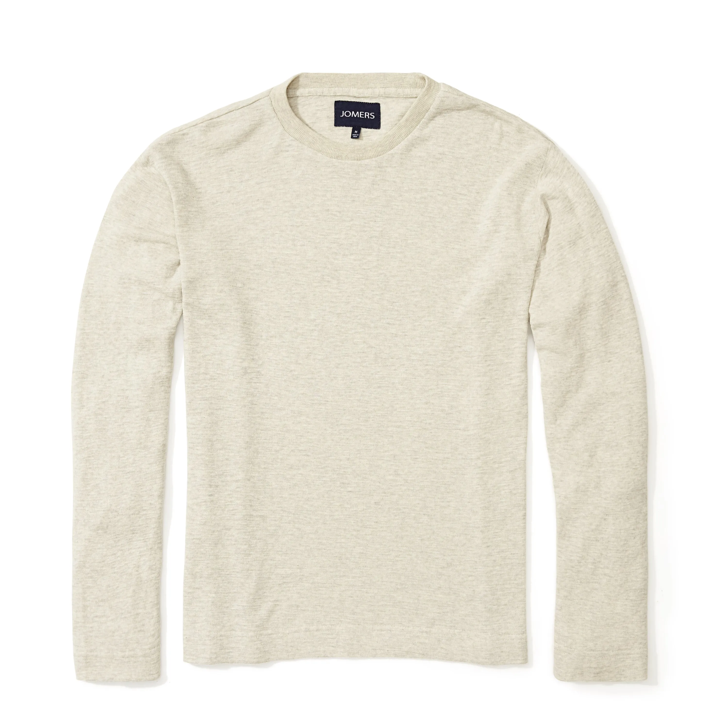 Teague - Heather Gray Corded Long Sleeve Tee