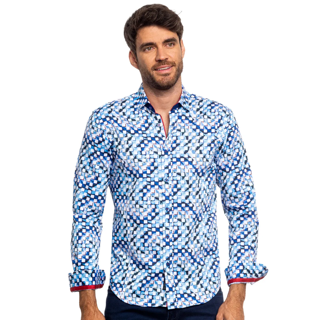 Tile Tab Button Down Shirt