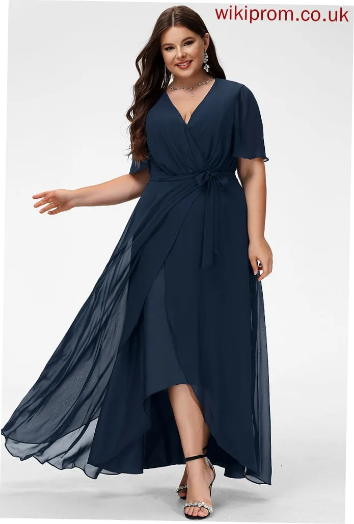 V-Neck A-line Chiffon Lorena Dresses Formal Dresses