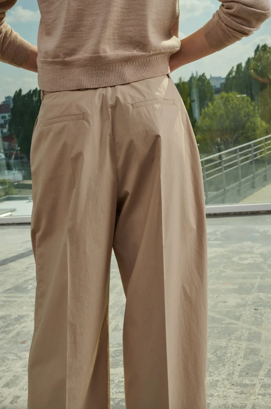 Watson Beige Relaxed Trousers