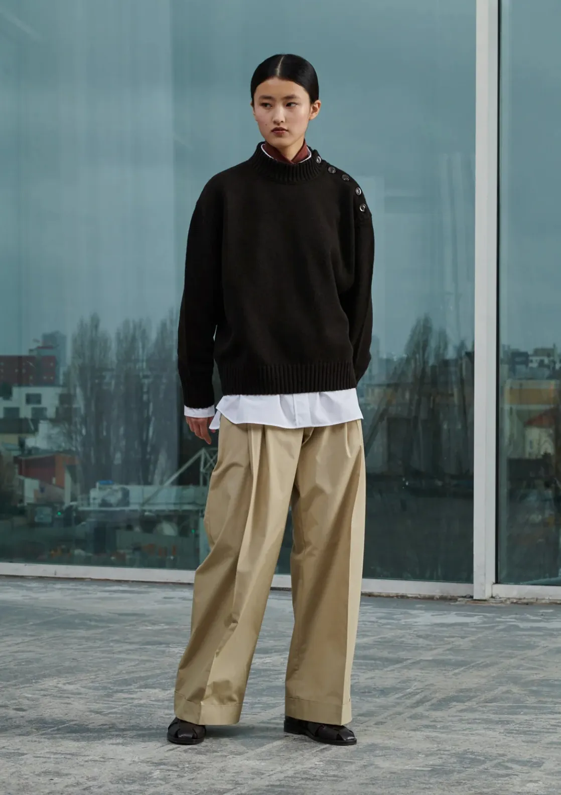 Watson Beige Relaxed Trousers